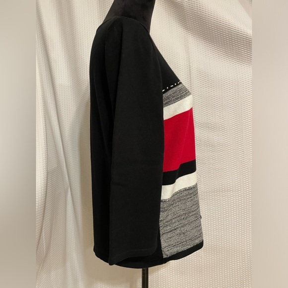 Alfred Dunner Geometric Multicolored 3/4 Sleeve Sweater Size Petite XL - Picture 5 of 7